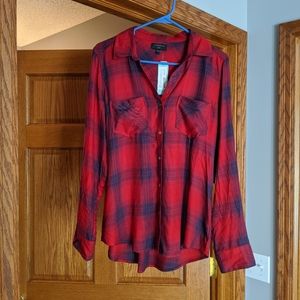 Tinsel Button Down Top